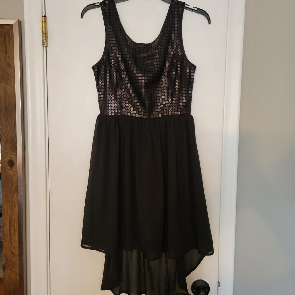 Francesca's Sequin Hi-Low Dress